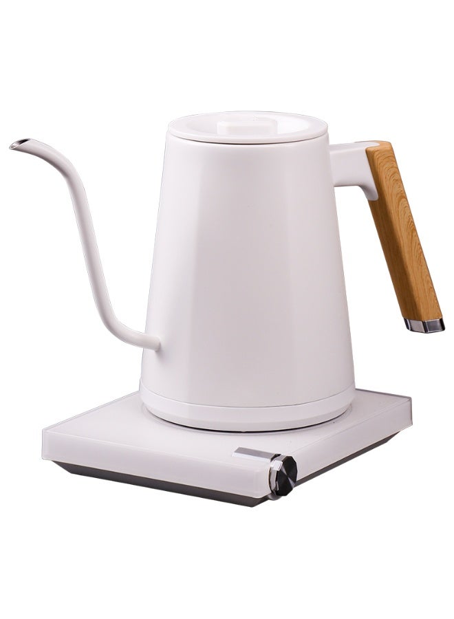 zeroHero Entry-Lux 600ml Gooseneck Electric Kettle 1200W – Stainless Steel Pour Over Coffee Kettle – White - Image 1